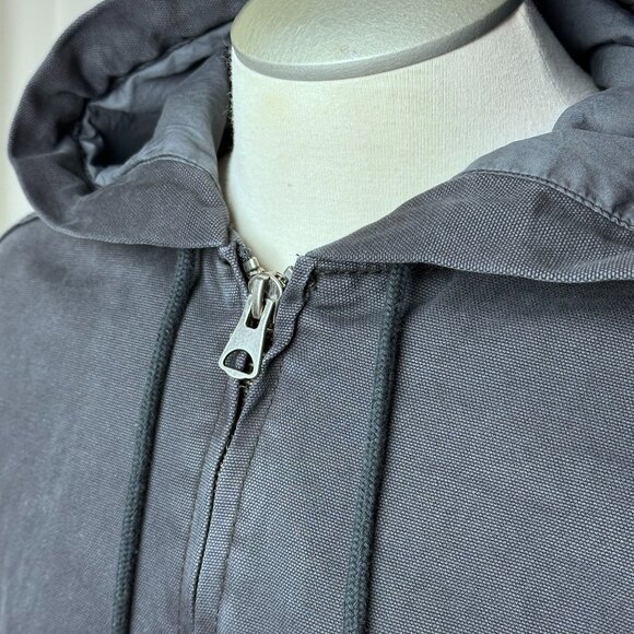 H&M Hooded Zip Jacket XL Dark Grey Cotton - Picture 2 of 5
